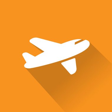 Düz seyahat simgesi