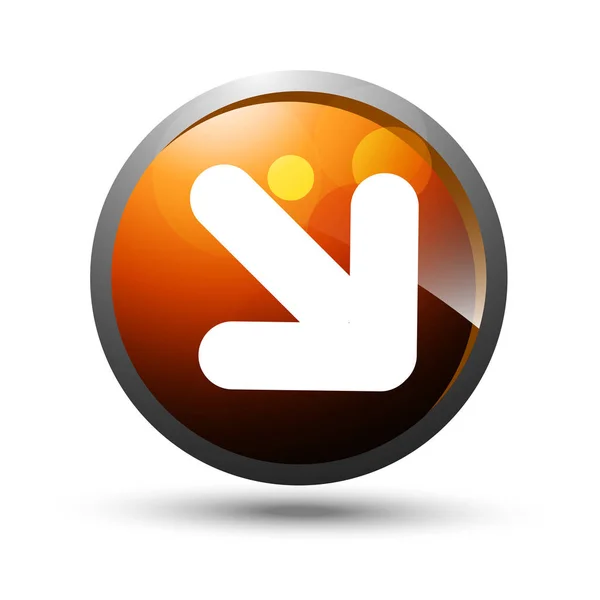Orange button with arrow — Stock Vector
