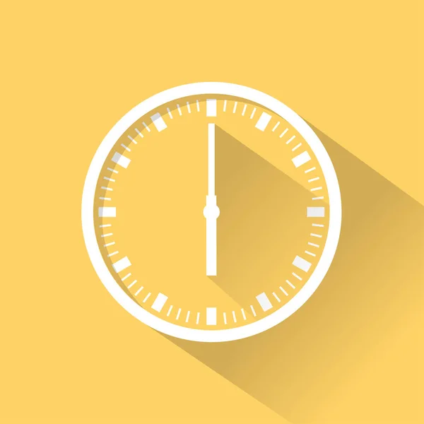 Reloj Icono plano — Vector de stock