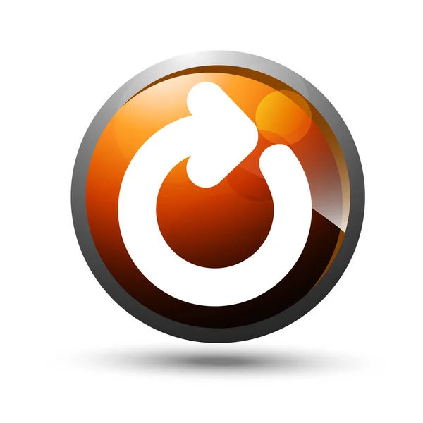 Orange button with arrow — Stock Vector