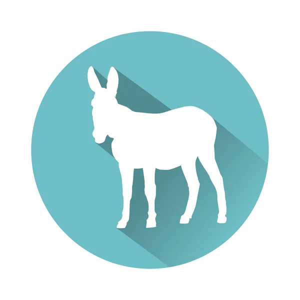 Biała ikona zwierząt — Wektor stockowy