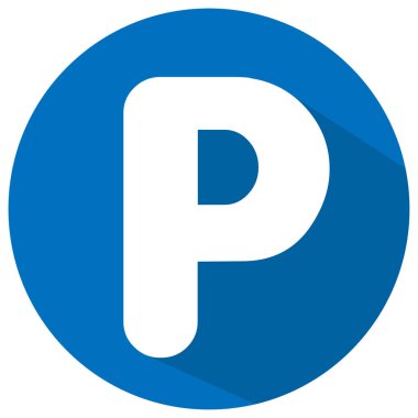 Yuvarlak beyaz harflerle 