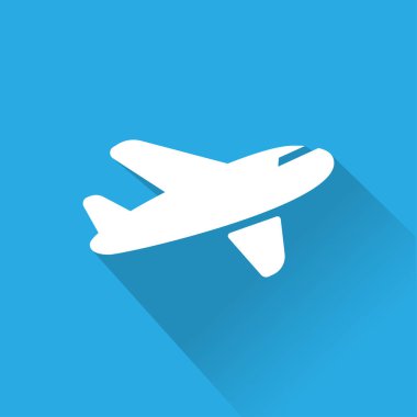 Düz seyahat simgesi