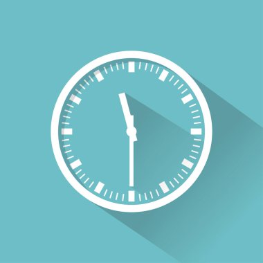 Renk saat düz simgesi