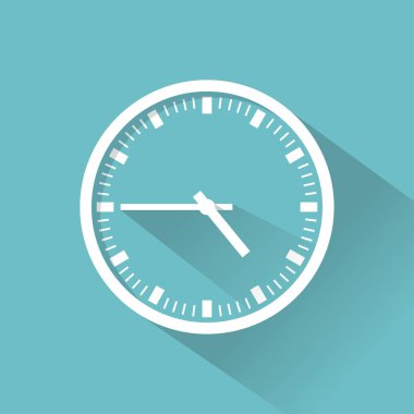 Renk saat düz simgesi