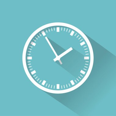 Renk saat düz simgesi