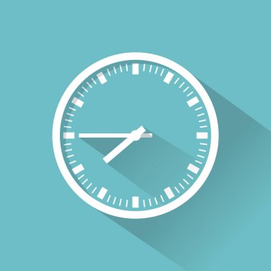 Renk saat düz simgesi