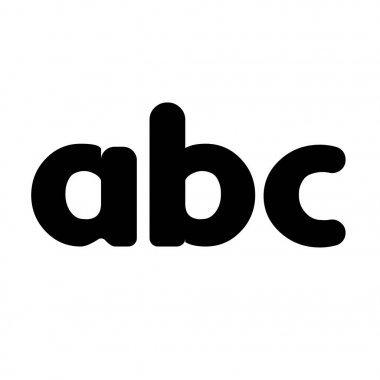 Siyah yazı harfleri 