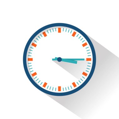 Renk saat düz simgesi