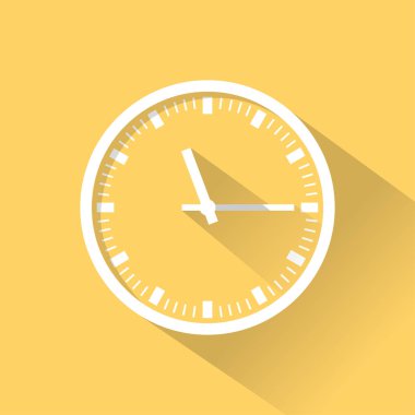 Renk saat düz simgesi