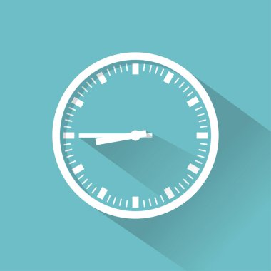 Renk saat düz simgesi