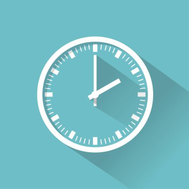 Renk saat düz simgesi