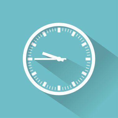 Renk saat düz simgesi