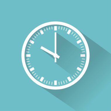 Renk saat düz simgesi