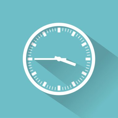 Renk saat düz simgesi