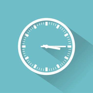 Renk saat düz simgesi