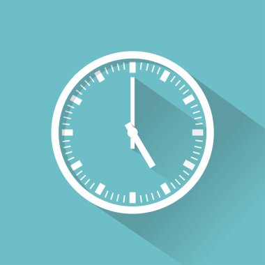 Renk saat düz simgesi