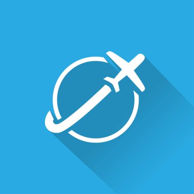 Düz seyahat simgesi