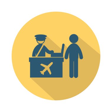 Düz seyahat simgesi