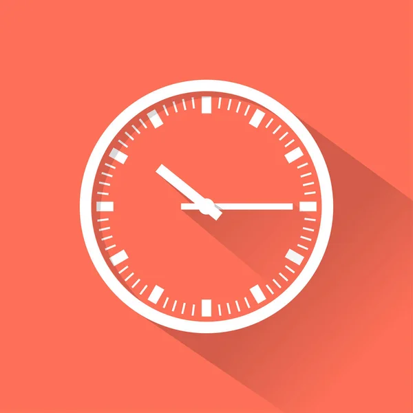 Reloj Icono plano — Vector de stock