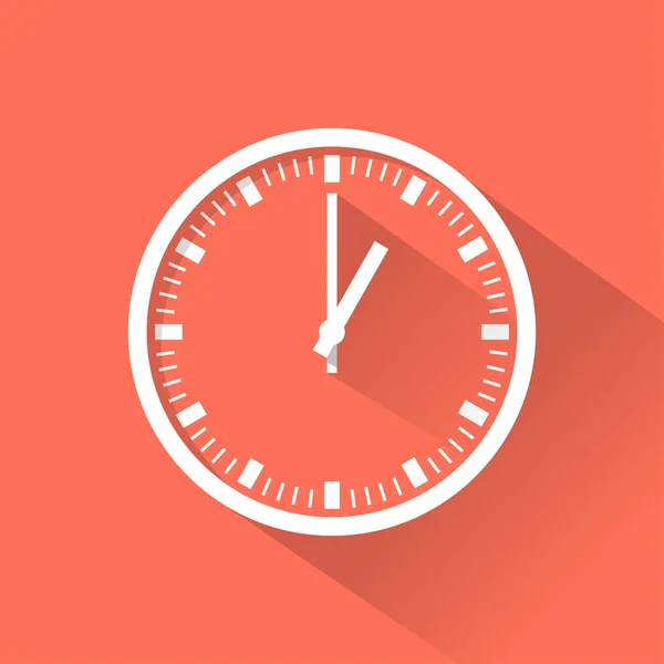 Reloj Icono plano — Vector de stock