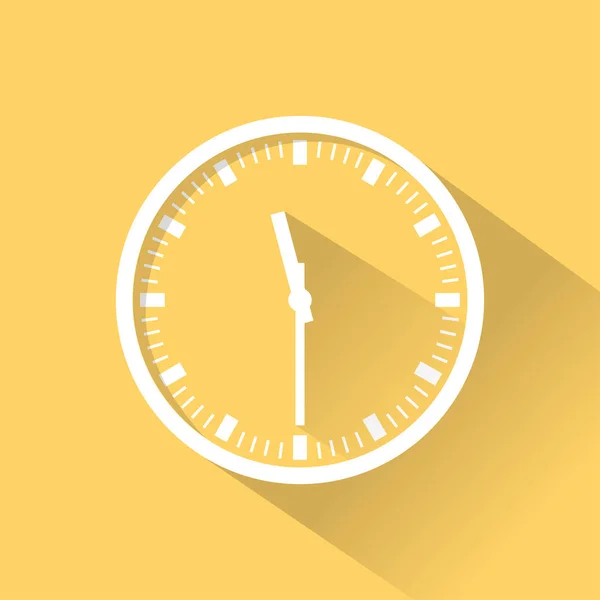 Reloj Icono plano — Vector de stock