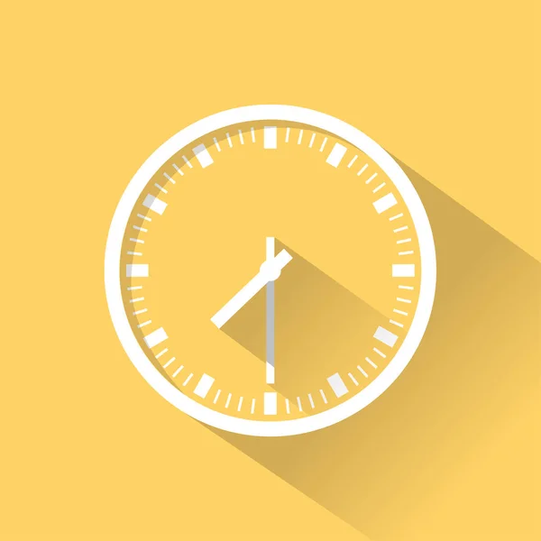 Reloj Icono plano — Vector de stock