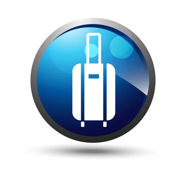 Blue travel icon or button — Stock Vector