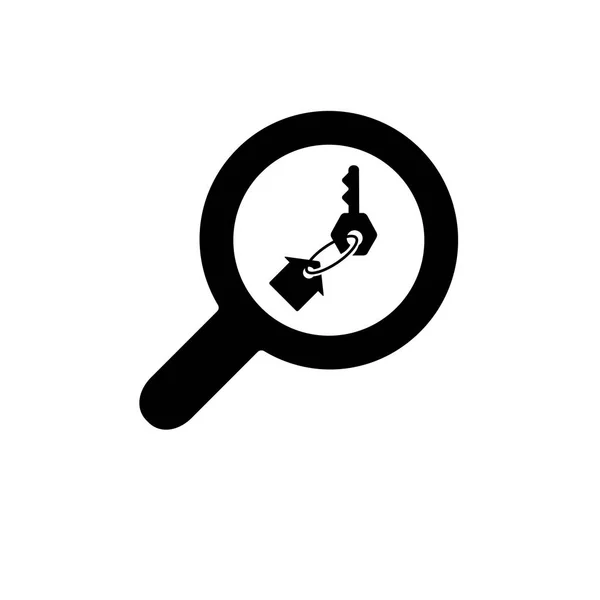 Icono de búsqueda de casa — Vector de stock
