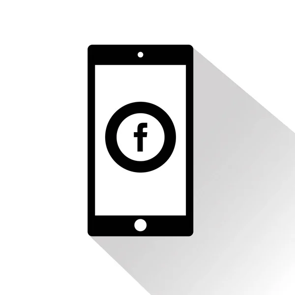 Platte Smartphone pictogram — Stockvector