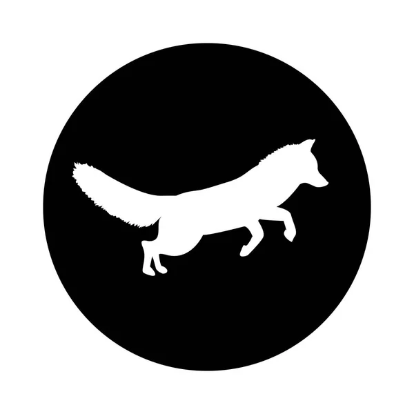 White animal icon — Stock Vector