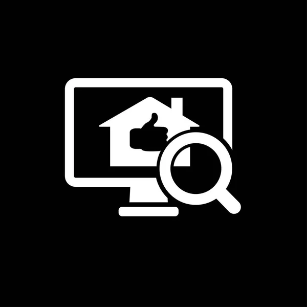 Icono de buscar casa — Stockvector