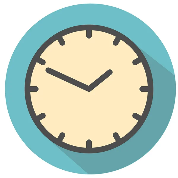 Reloj de color icono plano — Vector de stock