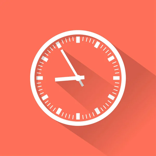 Reloj de color icono plano — Vector de stock