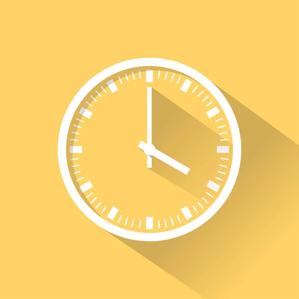 Reloj de color icono plano — Vector de stock