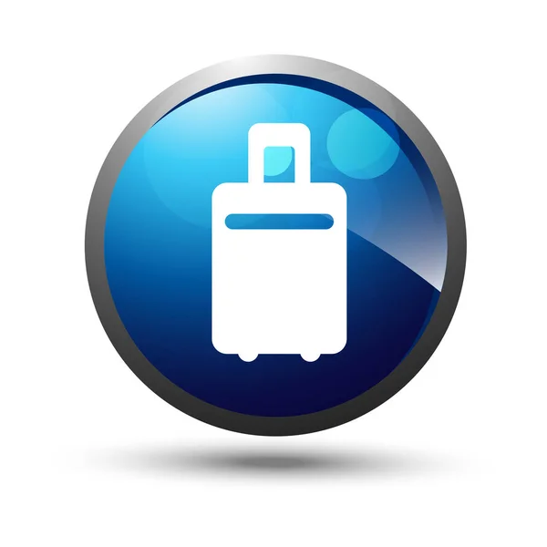 Blue travel icon or button — Stock Vector