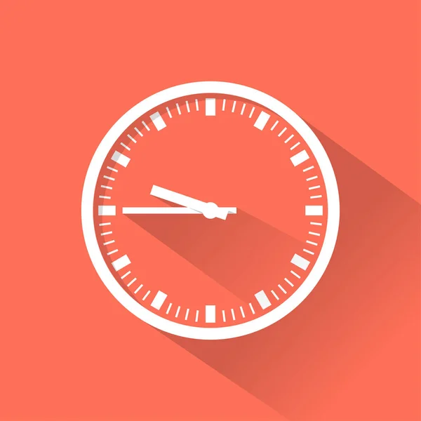 Reloj de color icono plano — Vector de stock