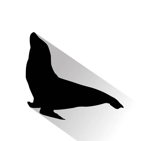 Zwarte dierlijke pictogram — Stockvector