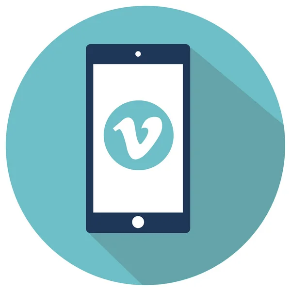 Icona dello smartphone piatto — Vettoriale Stock