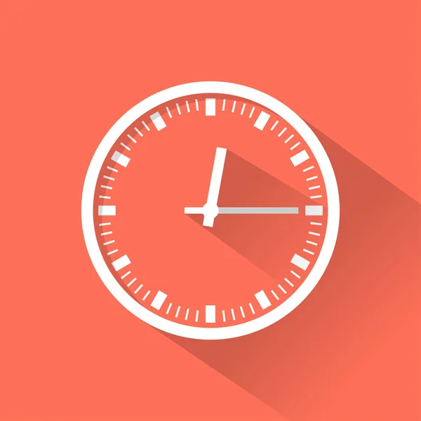 Reloj de color icono plano — Vector de stock