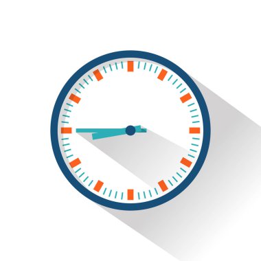 Renk saat düz simgesi