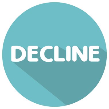 Yuvarlak beyaz harflerle 