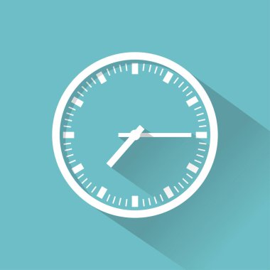 Renk saat düz simgesi