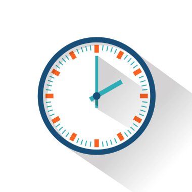 Renk saat düz simgesi