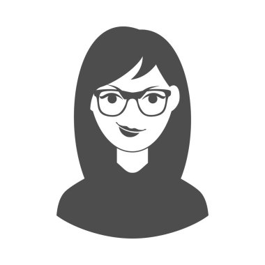 Yüz ifadesi ile kadın avatar