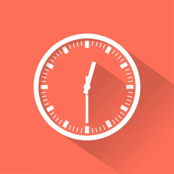 Кольоровий годинник плоский значок — стоковий вектор