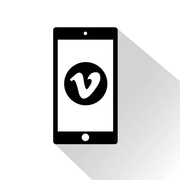 Platte Smartphone pictogram — Stockvector