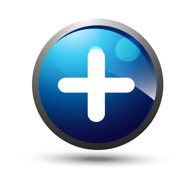 Botón web azul — Vector de stock