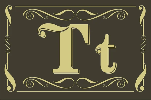 Элегантная буква t — стоковый вектор