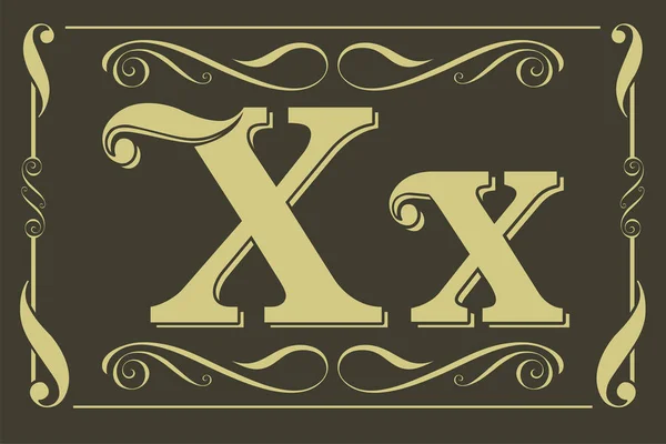Eleganta bokstaven x — Stock vektor